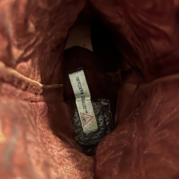 Guess by Georges Marciano brown suede cowboy boots sz 9.5 - Picture 8 of 8